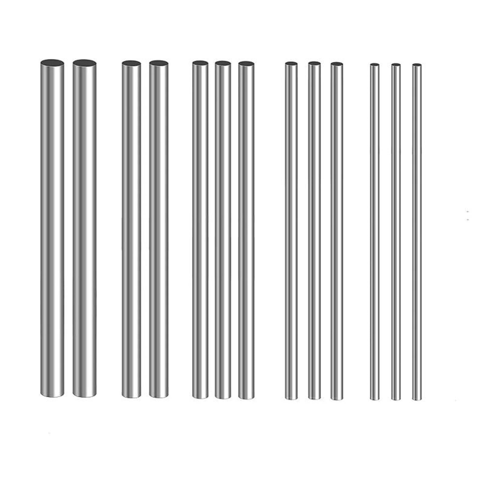 Okrągłe pręty ze stali nierdzewnej 304, 10 sztuk, różne pręty tokarskie DIY narzędzie, średnica 2 mm 2,5 mm długość 500 mm (średnica 2 mm)