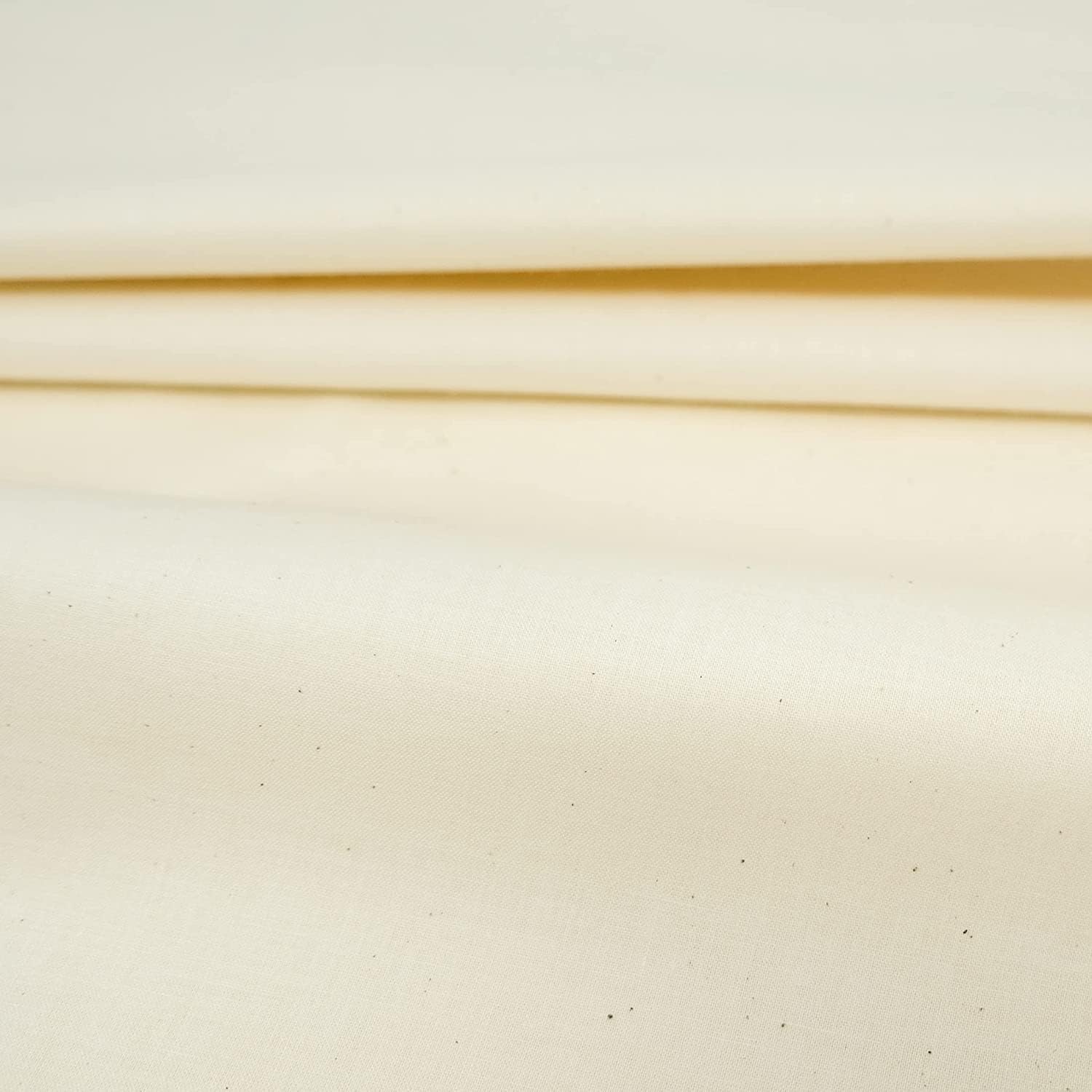 ROC-Lon 47/48" 100% Cotton Nature Premium Quality Muslin Unbleached, 25 Yard, Off-White