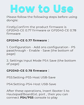 Sehawei Haute 42 Booter5 Dongle Adapter for HautePad/HauteBoard, Arcade Stick Controller Converter for PS5/PS4 Console (Grey)