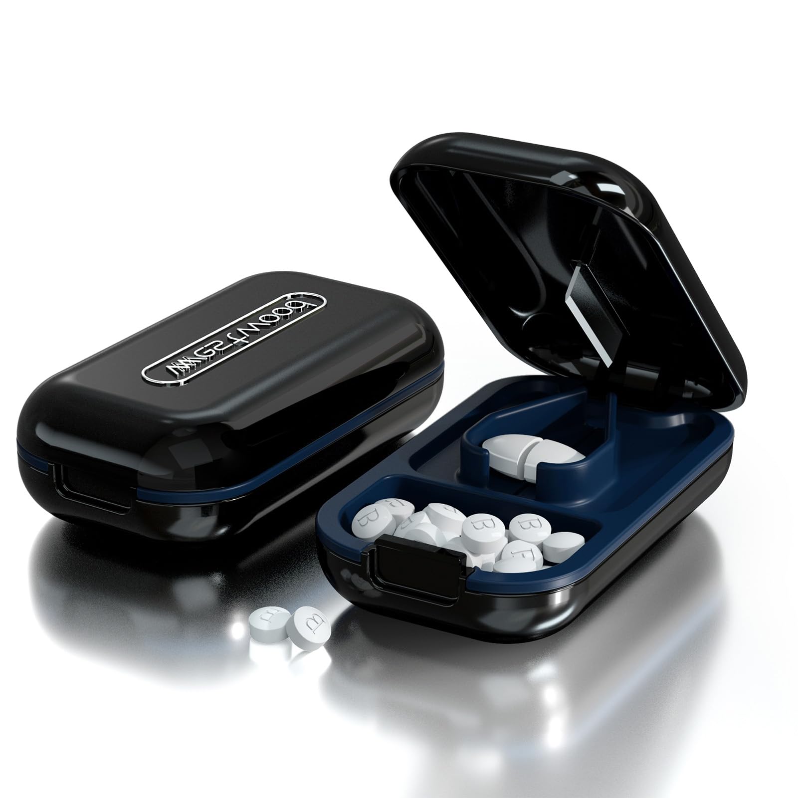 DUBSTAR Small Pill Cutter, Pill Cutter Splitter for Small and Tiny Pills, Portable Pretty Pill Cutters for Large Pills, Cuts Vitamins Tablets for