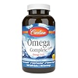 Carlson - Omega Complete Gems, Omega-3-6-9, Wild Caught, Sustainably Sourced, Heart Health, Joint Function & Immune Support, 180 Softgels