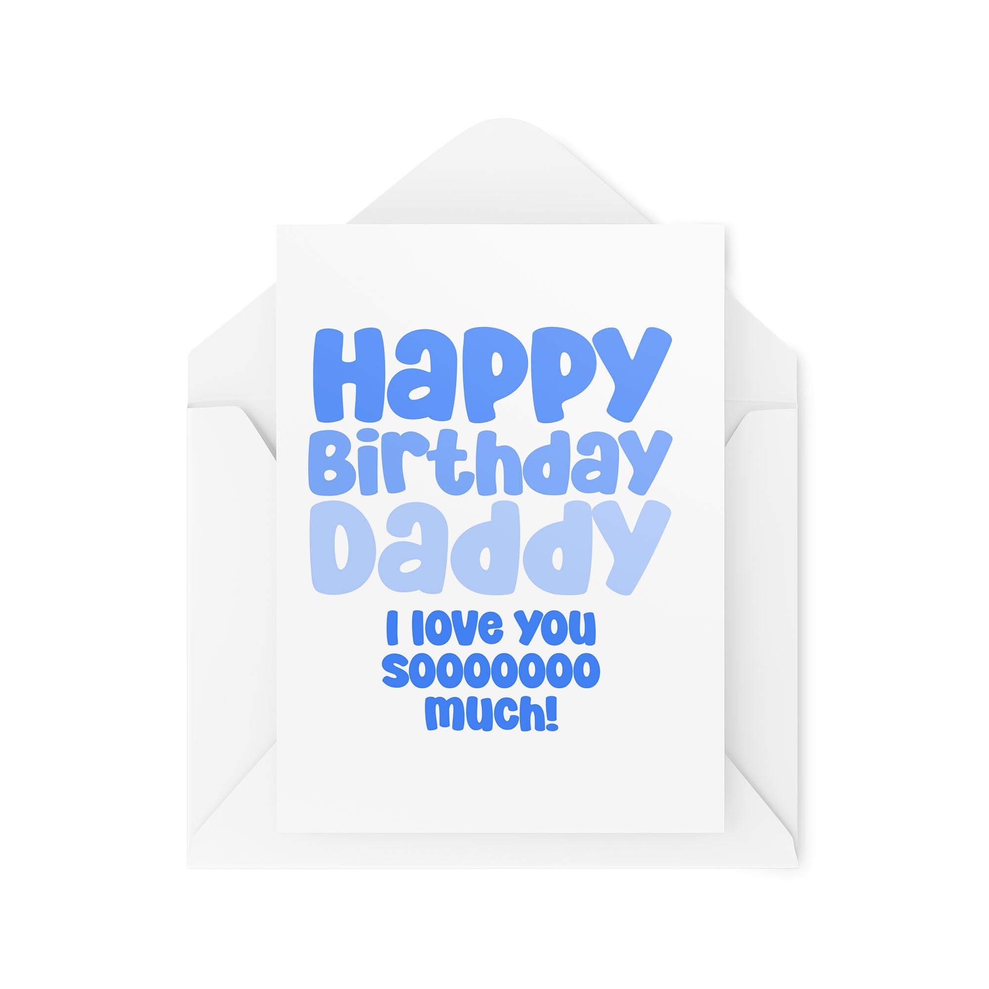 Cards for Daddy - Daddy Card - Happy Birthday Daddy I Love You So Much - Cards from the Kids - Dad Birthday Cards - CBH1986