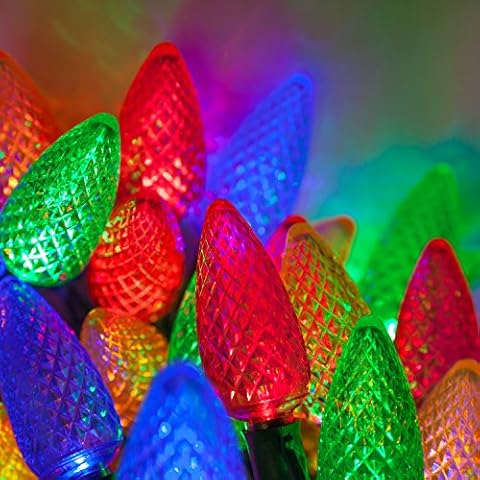 Wintergreen Lighting C9 Multicolor Christmas Lights Set of 25, 17 Ft, Christmas Lights Outdoor C9 LED Christmas Lights Multicolor C9 Christmas Lights Party Multicolor LED Christmas Lights Cover