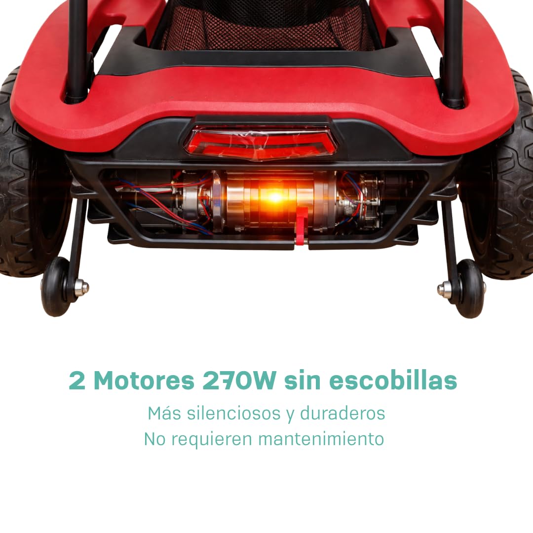 Scooter disabili pieghevole leggero MAS – 2 motori 270 W brushless, fino a 35 km autonomia, compatto e facile da trasportare, 2 batterie al litio rimovibili, ideale per anziani