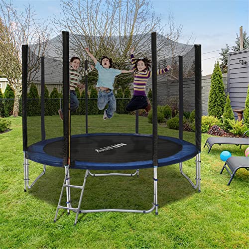 HENGMEI Trampolin Outdoor Ø 244/305/366cm Gartentrampolin Kindertrampolin mit Sicherheitsnetz, Leiter – Bild 4