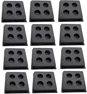 RAParts (12) Anti-Vibration Pads - Heavy Duty All Rubber Isolation Pads - 2