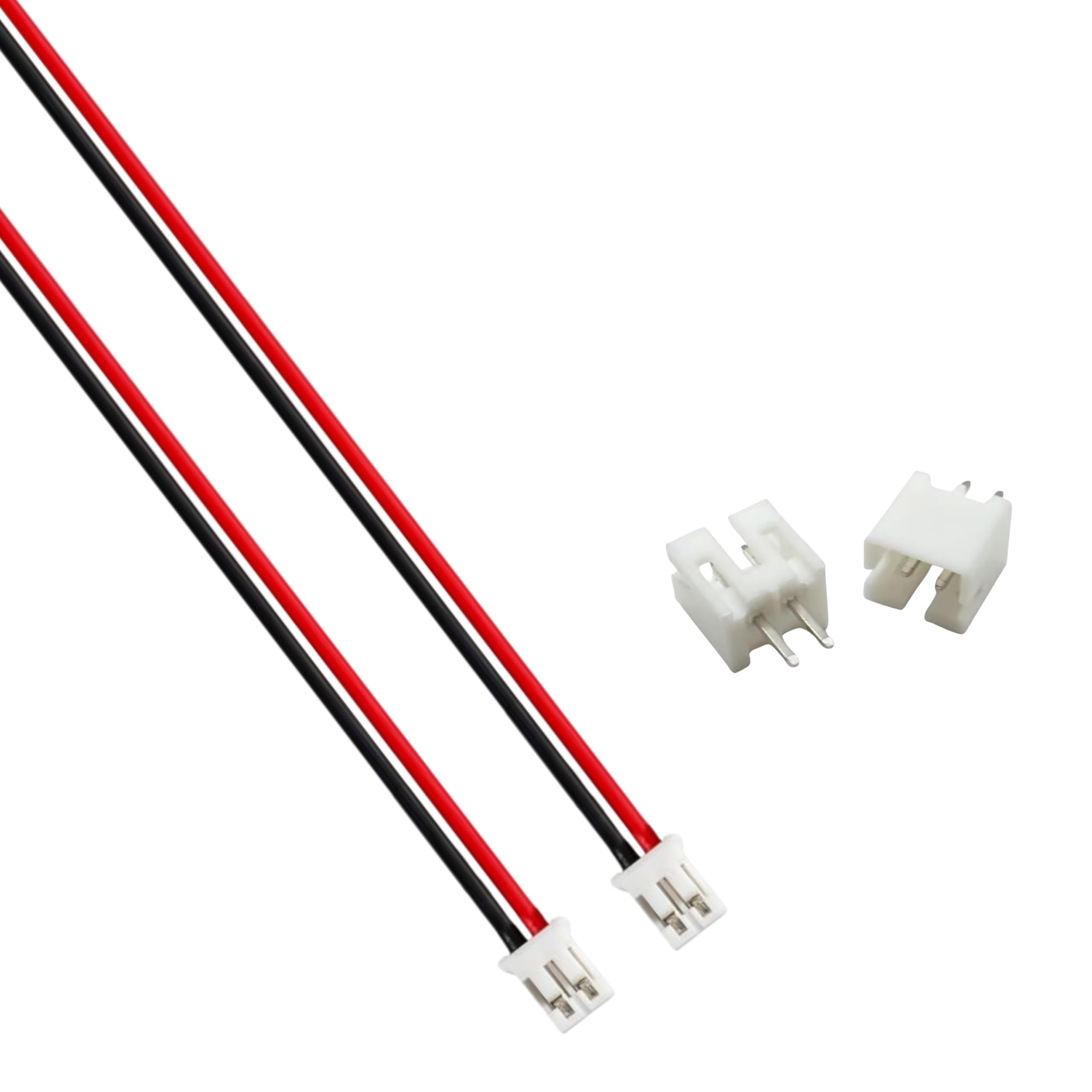 2 Pin JST XH Wire Connector 2.54mm Pitch, 11 Inch Cable Length, Male & Female Pair, 2515 Plug Socket for Battery, PCB, LED, DIY Electronics (2)-picture-30