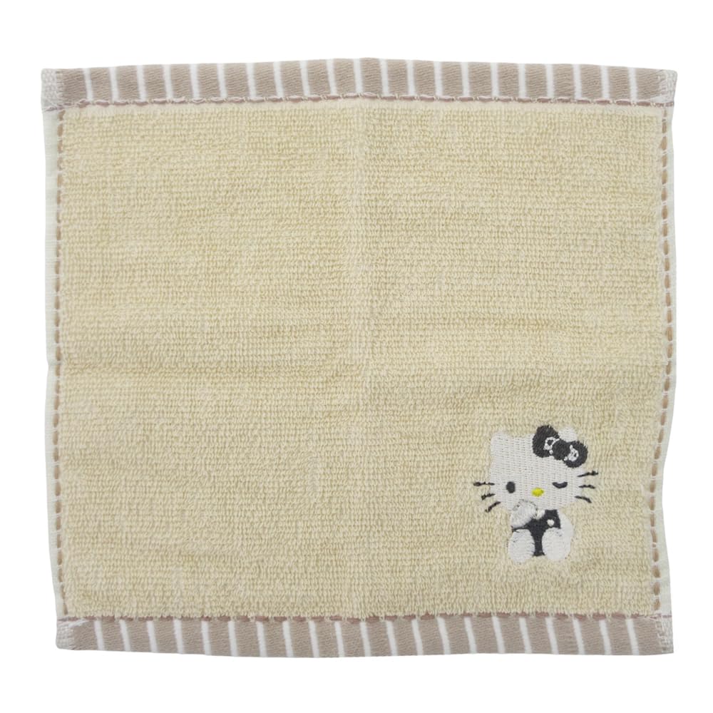 Amazon｜ハローキティ[ミニタオル]巾着入りタオルハンカチ/モノクロ