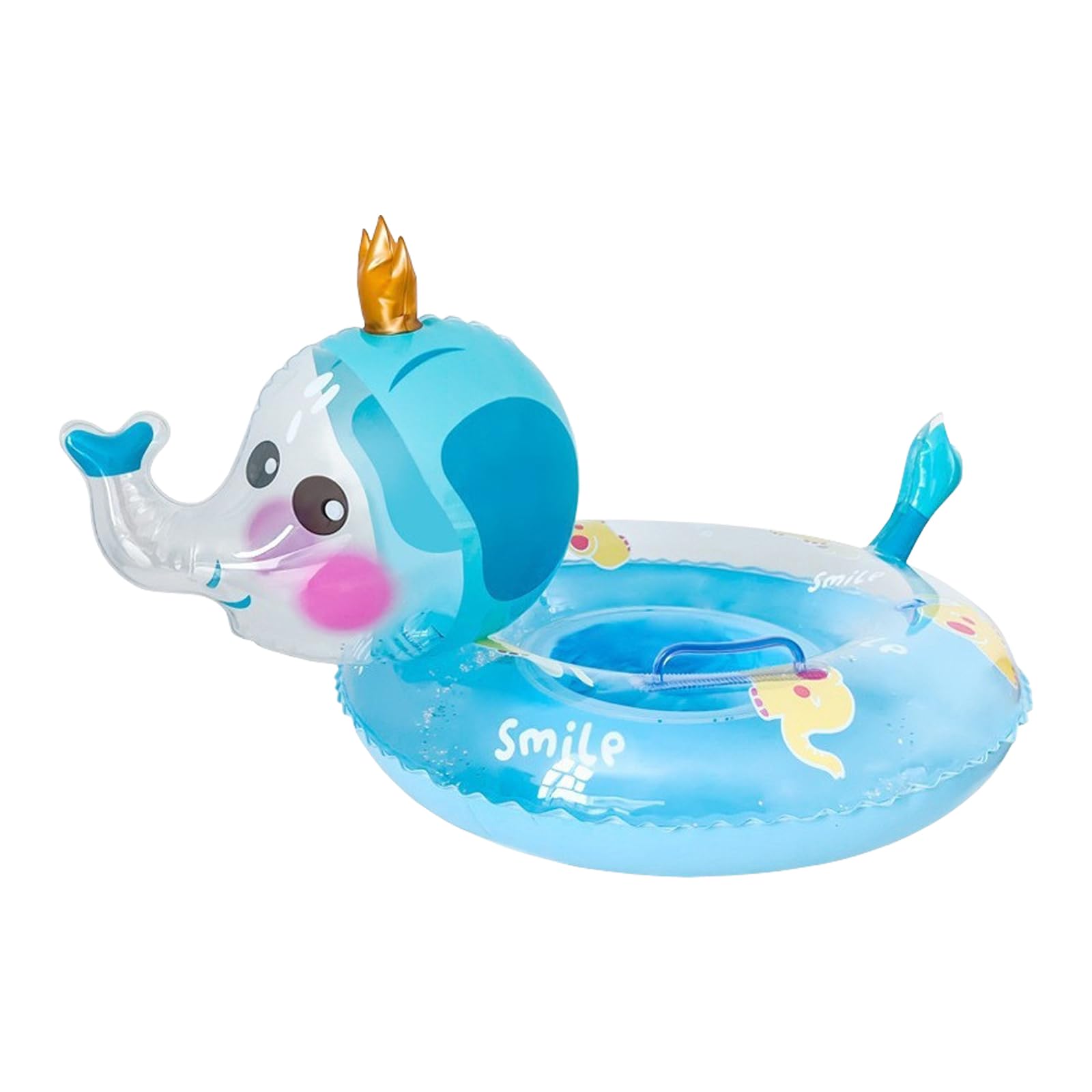 Blue elephant cartoon inflatable swimming float circle Safety assisted seat ring swimming ring Suitable for floating training