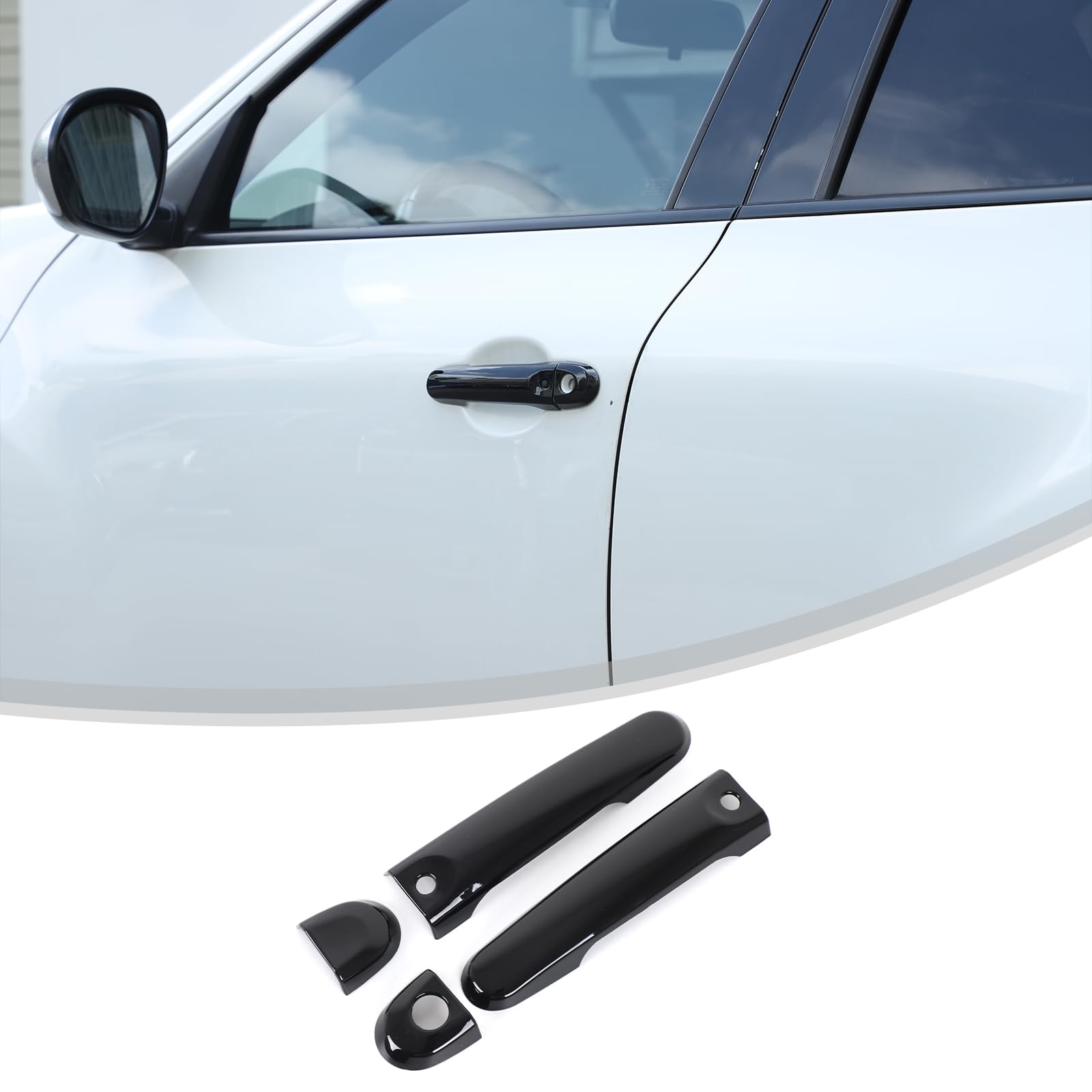 Lot 4 couvercles poignée Nissan Juke 2011-2019 ABS aspect carbone 4 pcs