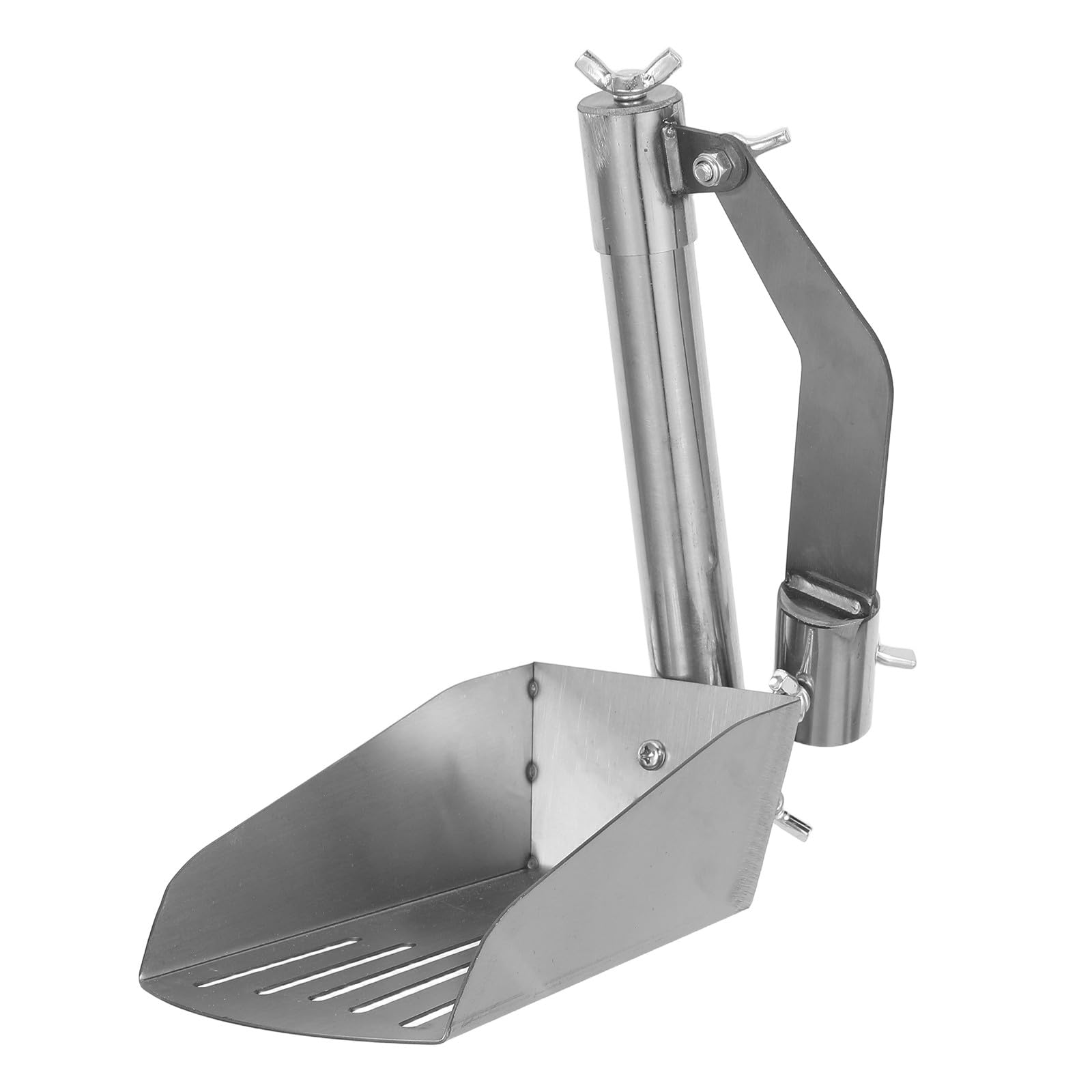 Pala para Canalones de Aluminio Plata para Techos y Lluvia | Limpieza de Canalones del Tejado, Retirada de Escombros, Uso en Mantenimiento y Entrada