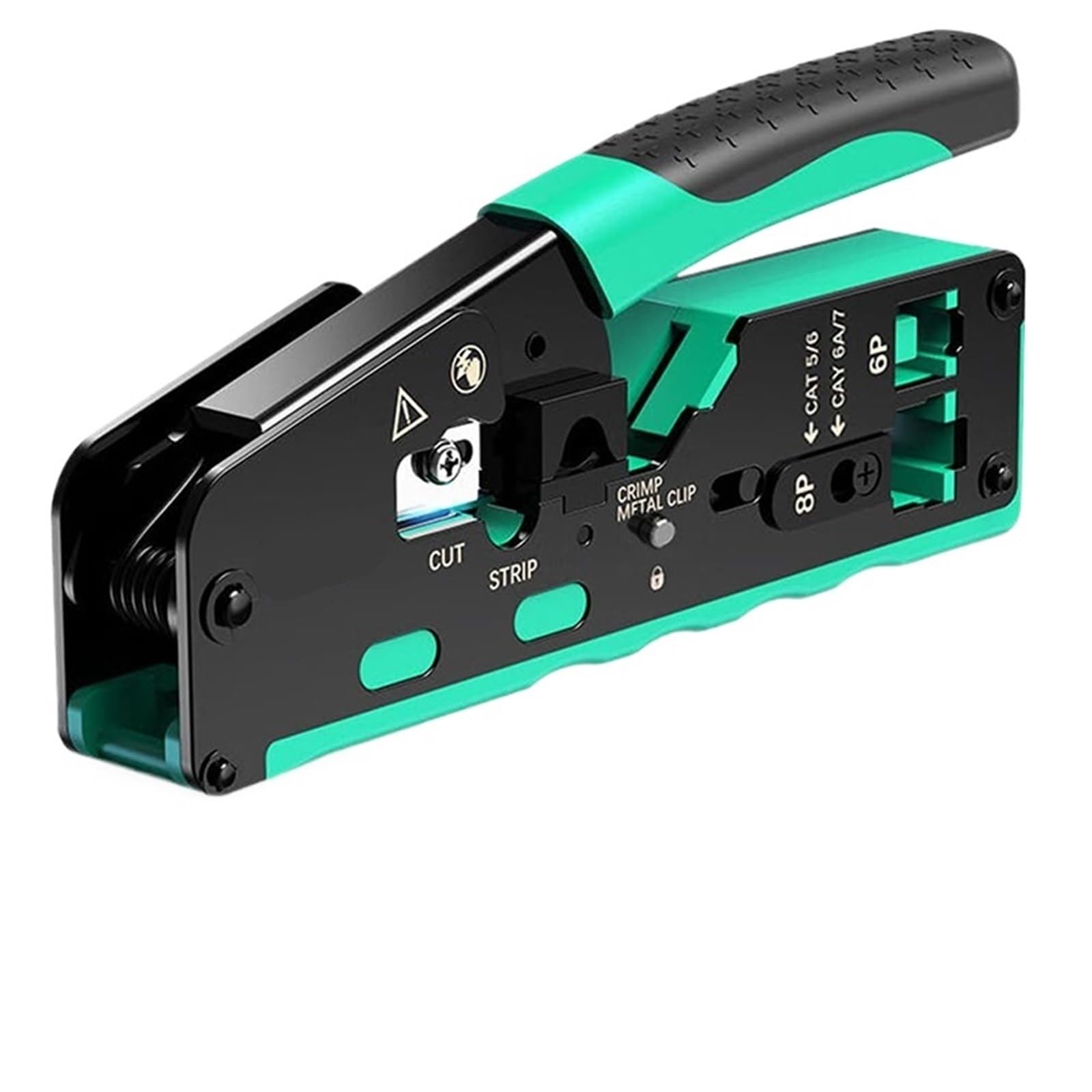 Narzędzie do zaciskania RJ45, szczypce do cięcia drutu Ethernet (zielony)