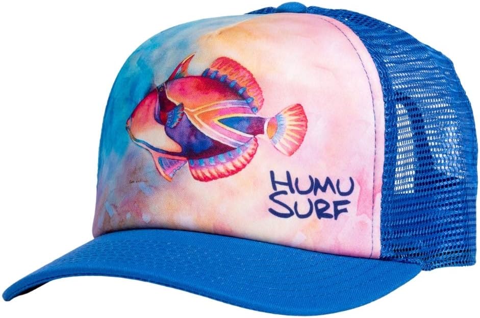 Humu Surf - Napili Truckers Hat - Beach Hats for Men and Women Designed for Sun Protection When Surfing or Stand Up Paddle Boarding Blue