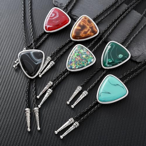 Image of Btilasif Bolo Tie for Women, Scorpion Bolo Tie Vintage Western Cowboy Stone Leather Neckties, Cowboy Gifts for Men