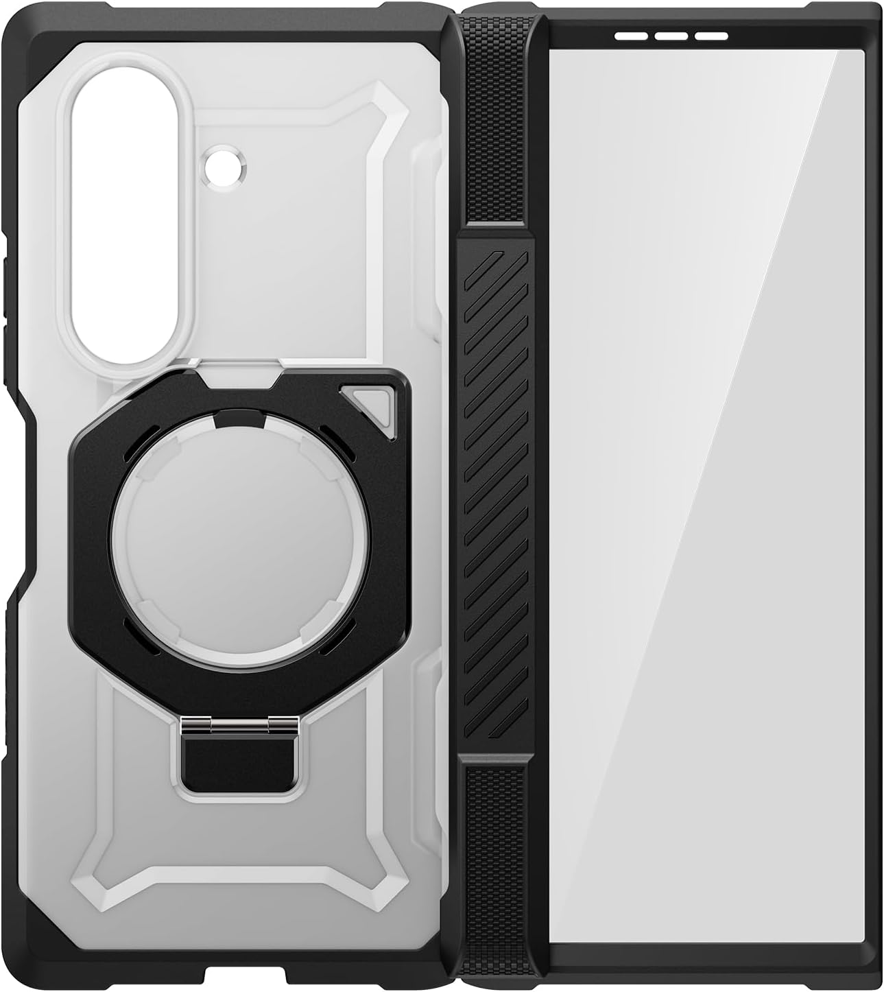 SUPCASE for Samsung Galaxy Z TriFold Case with 2 Tempered Glass Screen Protectors (UB Grip), [Compatible with MagSafe] [Built-in Kickstand] [Hinge Coverage] Military-Grade Protection Phone Case, Black