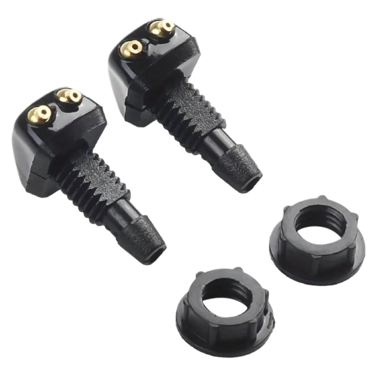 Zhlouytg One Color 2Pcs Car Windshield Wiper Washer Spray Nozzle Fits Most Models Dual Holes Front Windshield Spray Nozzles Washer Jet Kit