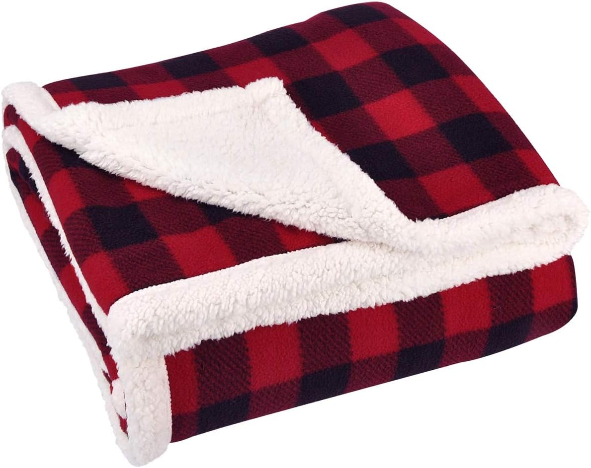 review Sunbeam Electric Throw - Reversible Imperial Plush with Sherpa - Premium Sherpa and Ultra Soft with 3 Heat Settings and 3 Hour Auto-off, Plaid Red and Black on White Sherpa, 50 x 60