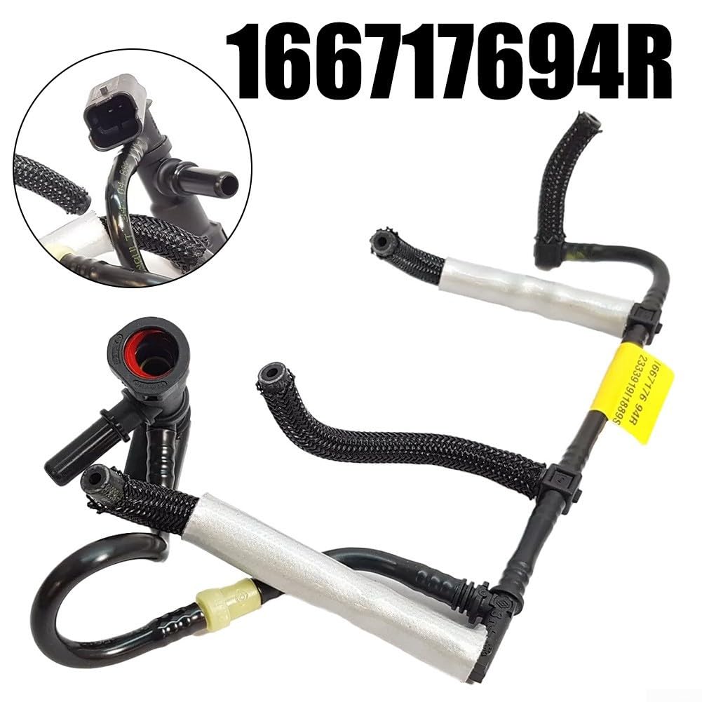 Tuyau de retour de carburant pour Dacia pour Lodgy 2013-2019 pour Grand Kangoo II ABS noir de rechange compatible avec OE 166717694R 8201003973 1667100QAM système de carburant de véhicule