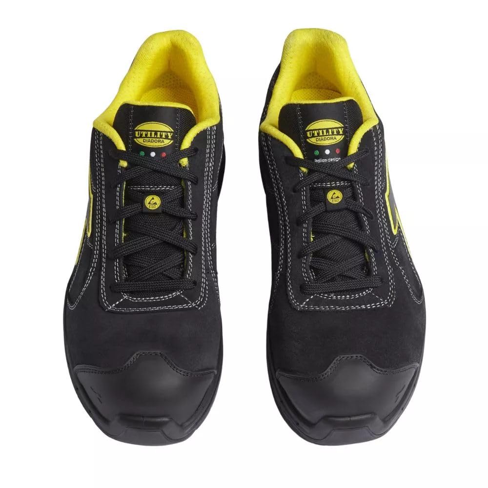 Diadora Run Net Airbox Master Low S3 SRC ESD, Scarpe da Ginnastica Unisex-Adulto, Nero, 43 EU
