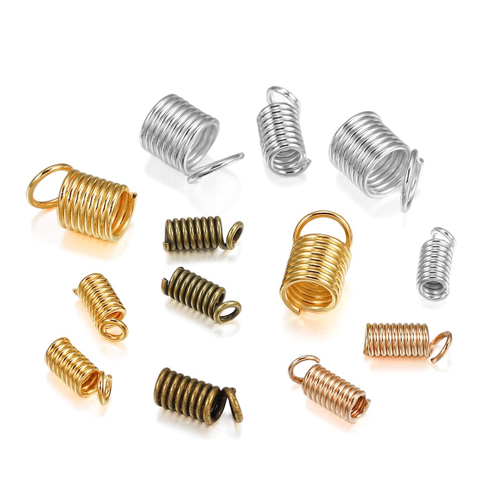 Pendentif 100 pcs/lot fermoirs à sertir à Ressort en métal extrémités en Cuir Attache Embouts connecteurs