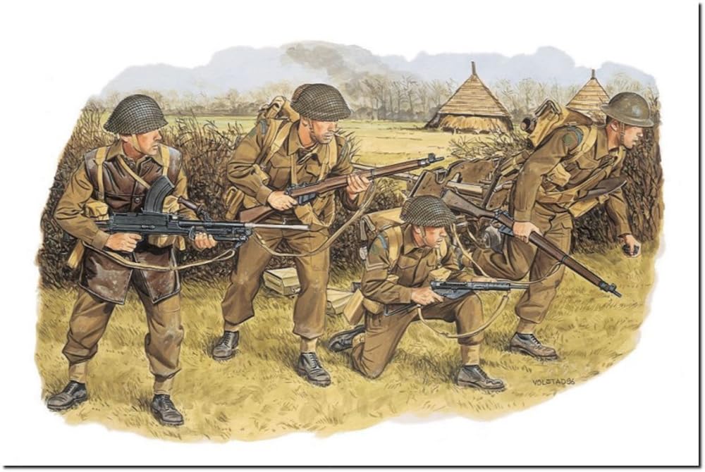 Platz Dragon 1/35 WW2 Infanterie britannique Europe du Nord-Ouest 1944 Modèle en plastique DR6055 (Man Animal)