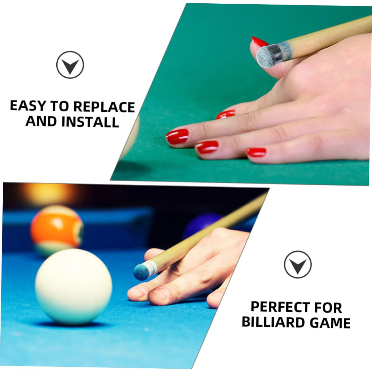 SUPVOX Leather Billiard Cue Tips 13mm Replacement Cue Tips Pool Stick Pool Accessories Set of 25