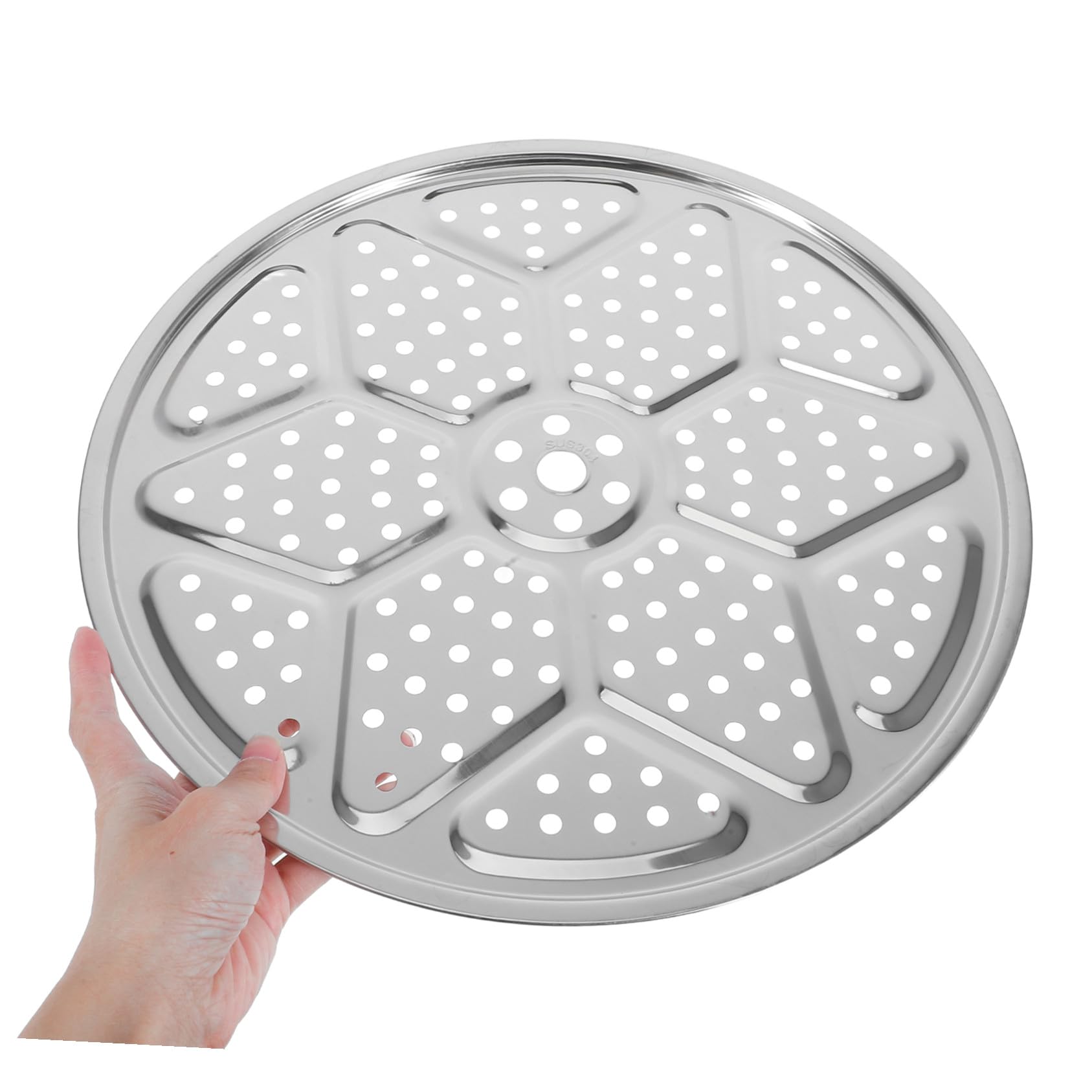 SHINEOFI 2 piezas Bandeja de Vapor Redonda de Acero Inoxidable de Rejilla para Cocinar al Vapor Compatible con Ollas y Cocedoras Presión Resistente y Duradera para Cocina Doméstica y