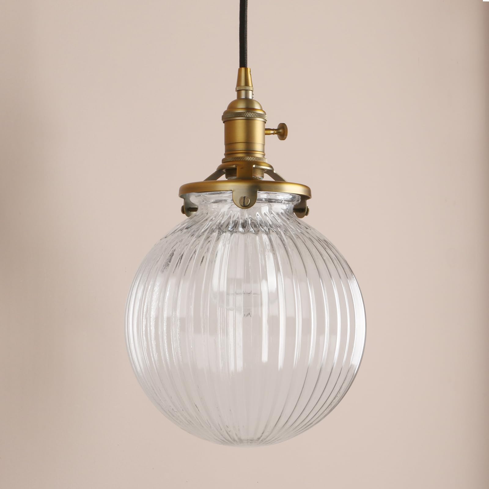 ACTUELLE A - Suspension globe verre rouge
