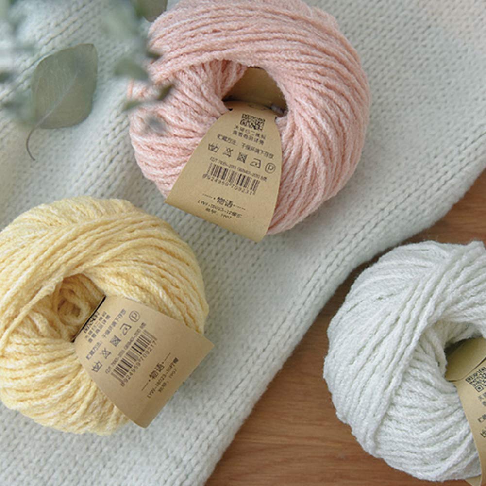 300G Gruesa Lana Merino Hilados de algodón, Bolas de 4 Colores Disponibles, Capa del suéter del mantón Sombrero, Suave y cálido,04