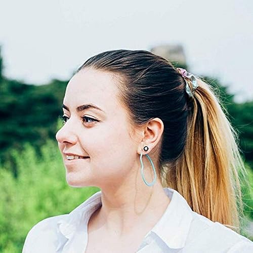 Miniatura 6 de Coleteros de pelo extra grandes con perlas para mujeres y niñas, accesorios de cabello grandes para todos los estilos de cabello (coletero de satén