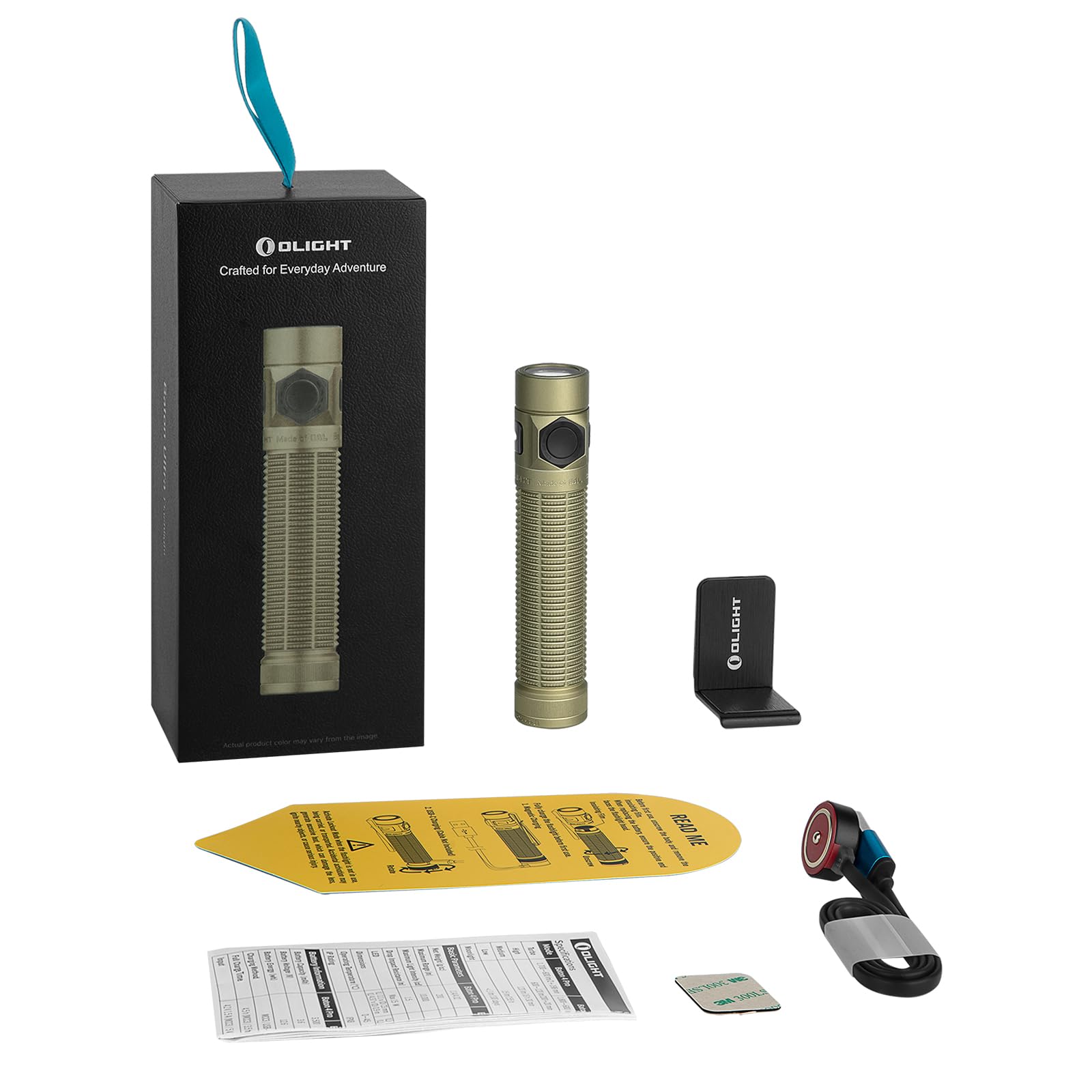 OLIGHT Baton Ultra Linterna Recargable EDC, 1800 Lúmenes, Alcance 300m, LED EIP 1, Superaleación OAL, Impermeable IPX8, Doble Interruptor - Para Exploración Exterior/Trabajo/Emergencias (Verde Oliva)