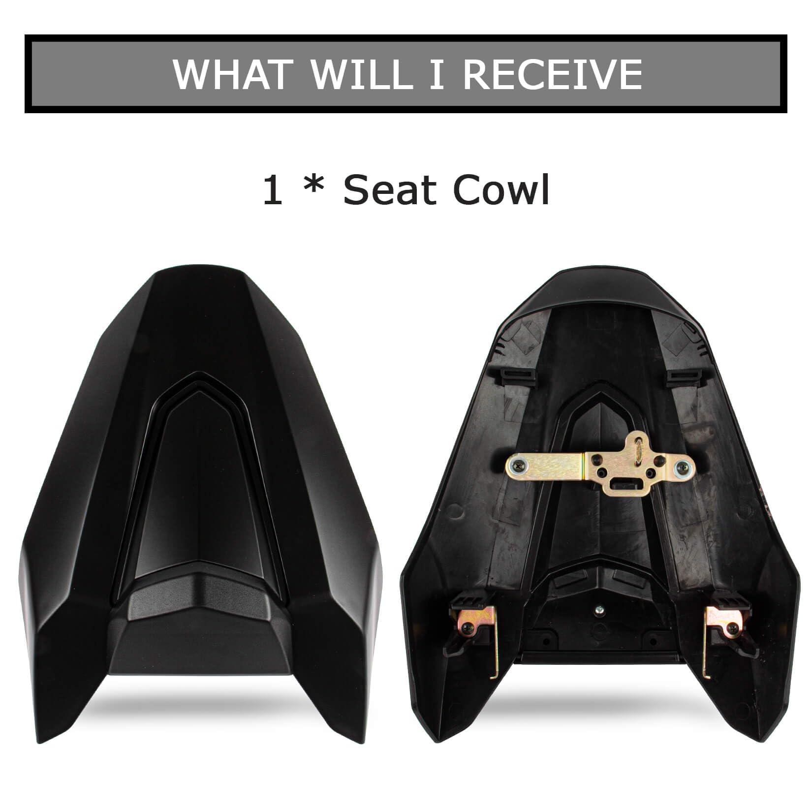 Cubierta del Asiento Trasero Carenado de Capó para CB650R CBR650R 2018 2019 2020 2021 2022 2023 PSLER Protección Trasera Partes de Motocicleta(Negro Mate)