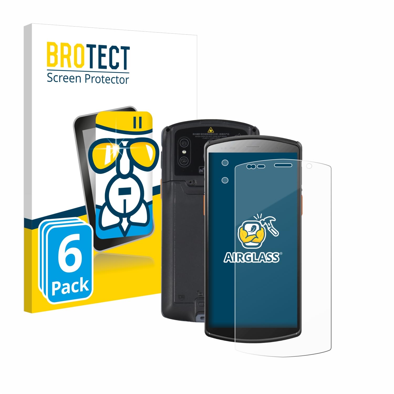 brotect Protection Écran Verre pour Urovo DT50 5,7" (Avant+Caméra) (6 Pièces) Film Protecteur Vitre 9H [Anti-Rayures, Transparent]