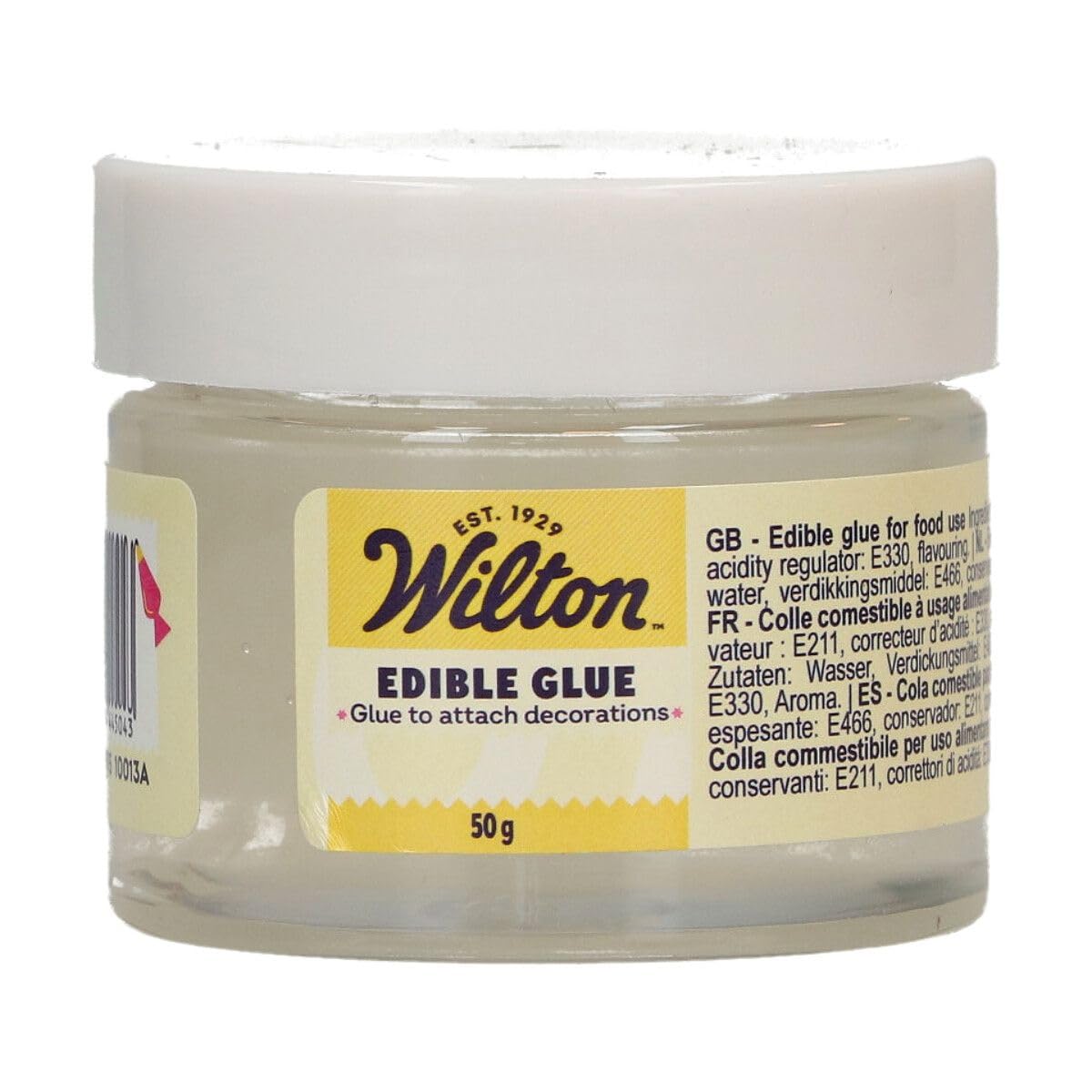 Wilton Edible Glue 50g: Food Grade Glue for Fondant and Cake Decorating, Sugarcraft - Vegan and Halal - 50 Grams