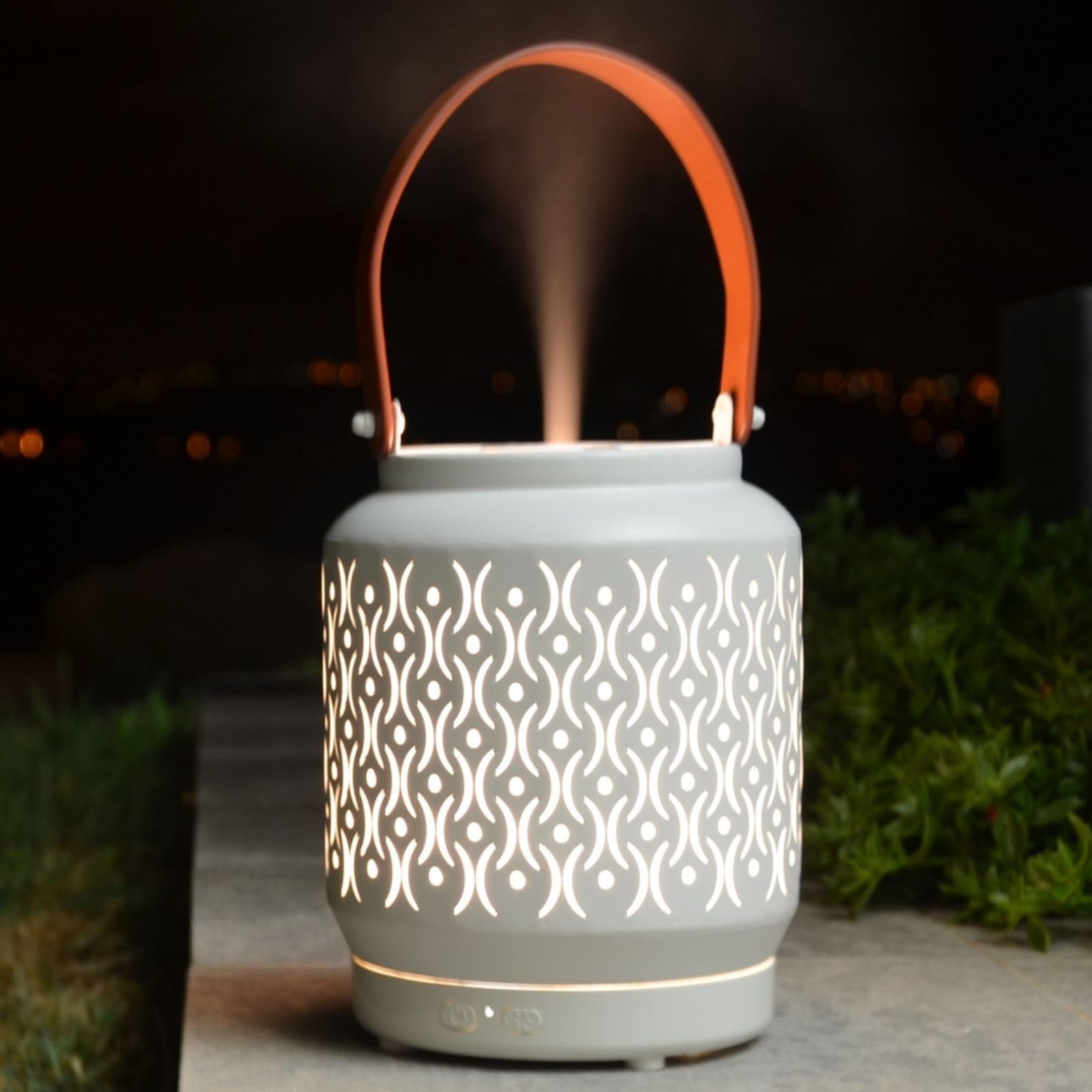 Zen’Arôme Diffuseur Ultrasonique sans Fil Madrid, Batterie Rechargeable Intégrée Autonomie 10h, Diffuseur Huile Essentielle Nomade, Diffusion Continue ou par Alternance, Éclairage LED Personnalisable
