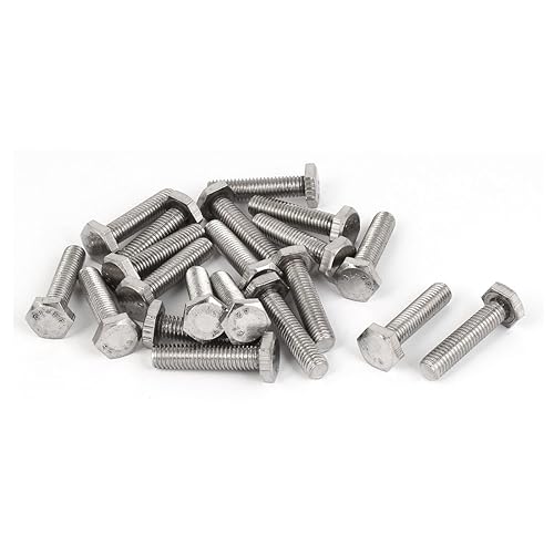 IIVVERR Tornillos de cabeza hexagonal externa de acero inoxidable M8 x 1.378 in, 20 unidades (Tornillos de cabeza hexagonal de acero inoxidable M8 x