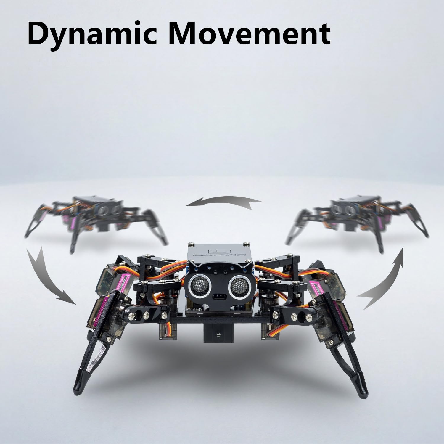 LAFVIN Zestaw robota pająka do ESP8266, czteronożny robot pająk z aplikacją i pilotem na podczerwień, robot programujący STEM Open Source
