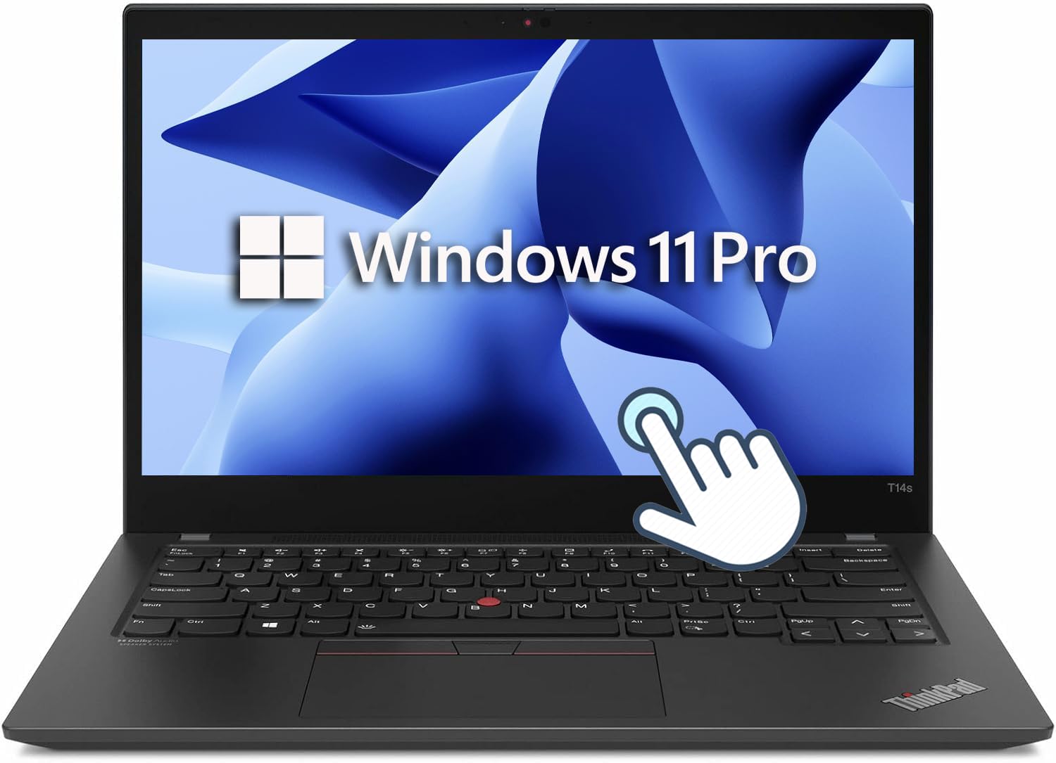 Lenovo Thinkpad T14s Gen 2 Touch Screen Business Laptop, 14" FHD (1920x1080), Intel Core i5-1145G7, 16 GB RAM, SSD da 512 GB, tastiera QWERTY Windows 11 Pro (ricondizionato)