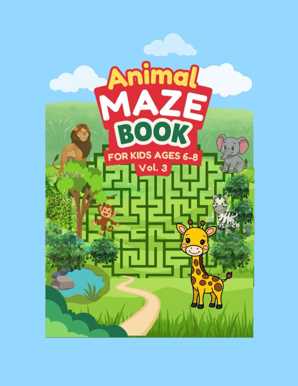 Animals Maze Book Ages 6-8 - Vol. 3 (Animal Maze Books for Kids Ages 6-8)