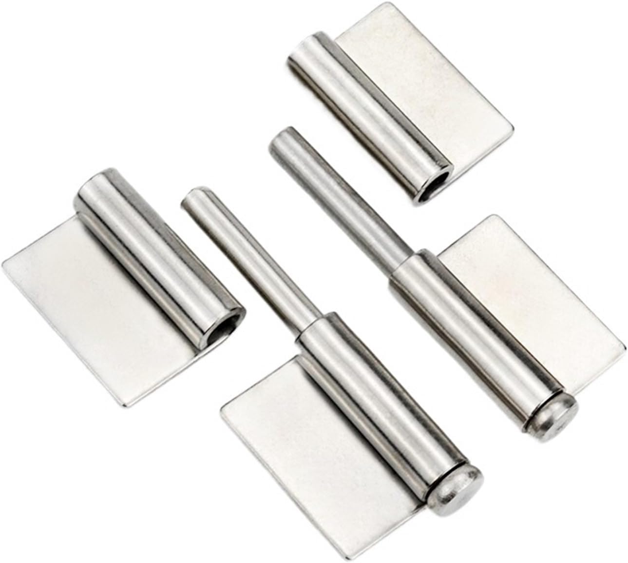 1pc CL223 Stainless Steel Hinge Industrial Equipment Door Iron Cabinet Welding Detachable Flag Shaped Hinge(Large Steel-Left)