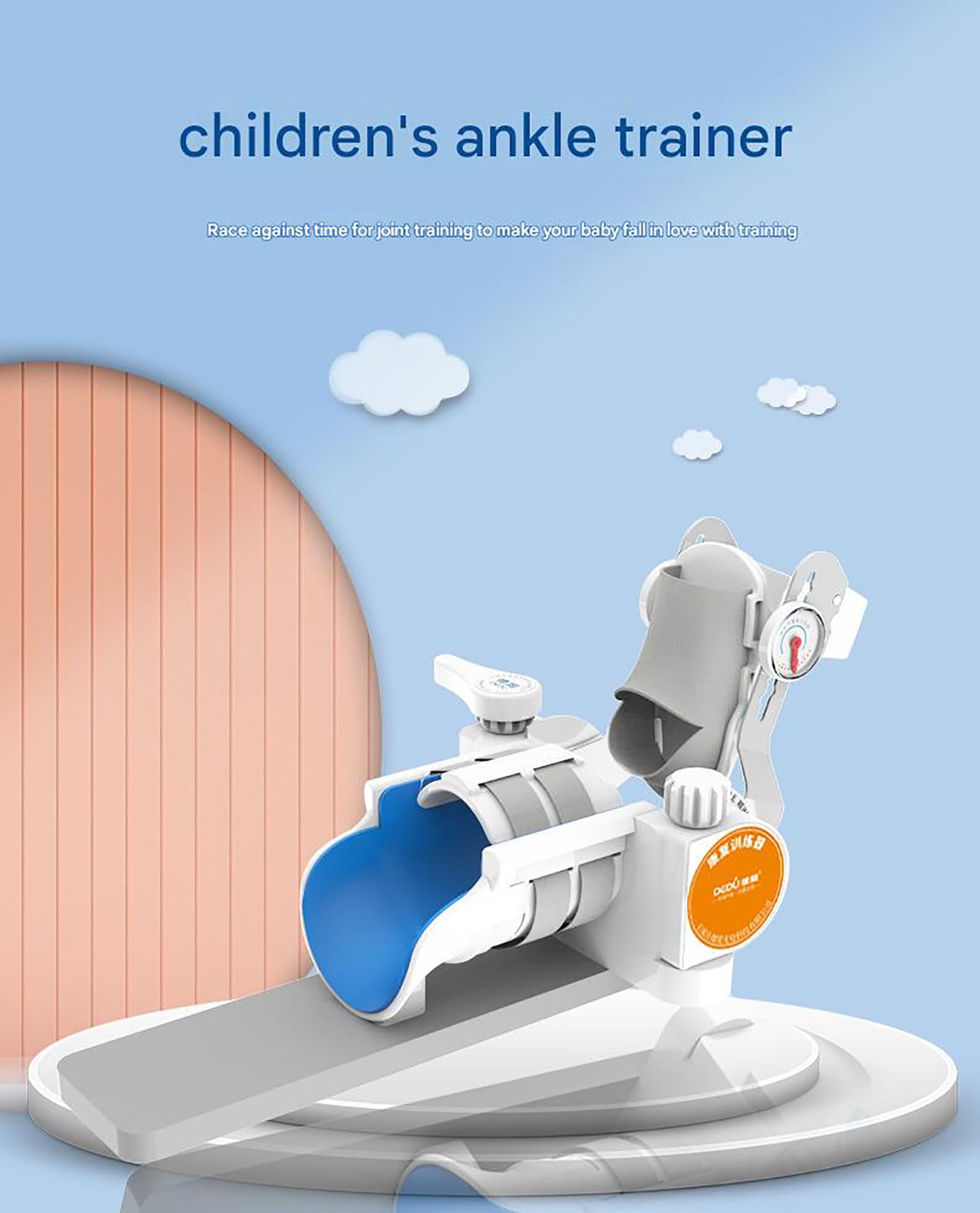 HZFAIGLL Electric Ankle Trainer for Small Feet, Professional Ankle Foot Orthosis, Featuring a 45° Plantar Flexion and 40° Dorsiflexion, with Viewing Angle disc