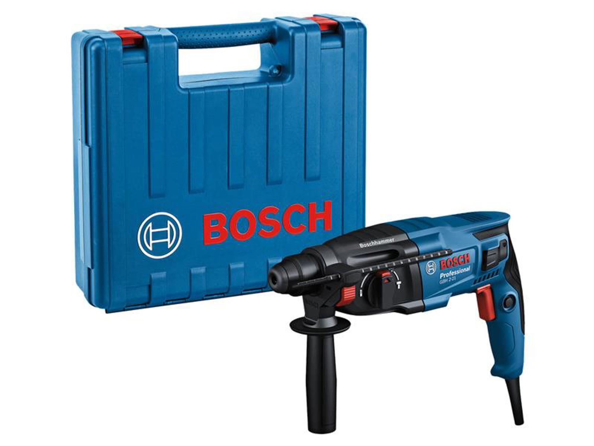 Bosch Gbh2-21 240V Sds Plus Rotary Hammer Drill 720W Gbh221 & Case & Drill Bits 4059952569666