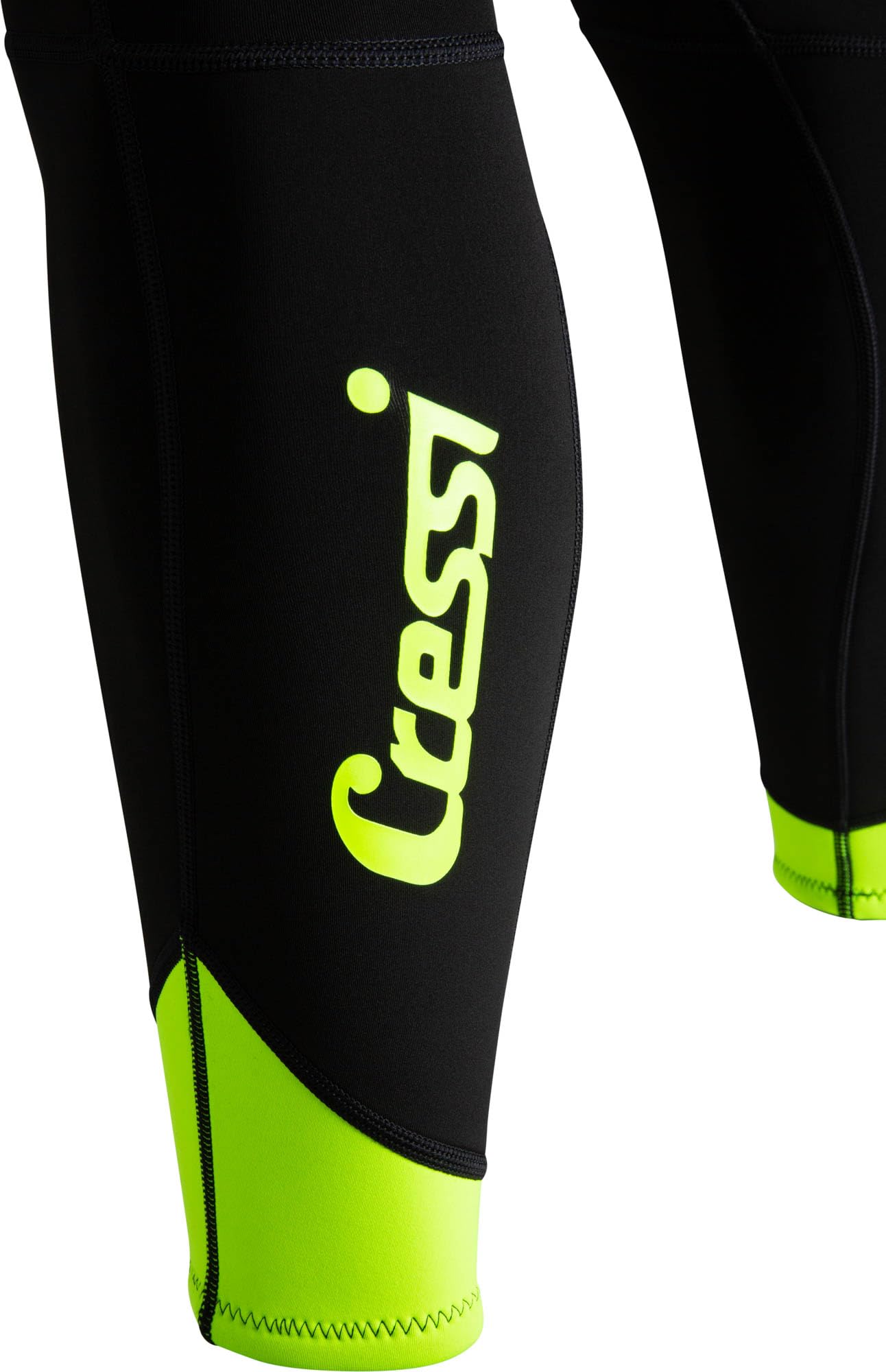 Cressi Karua Man Monopiece Swimsuit Multi Thickness 3/2 mm - Muta Monopezzo da Nuoto Neoprene Bifoderato 3/2 mm, Nero/Lime, Uomo