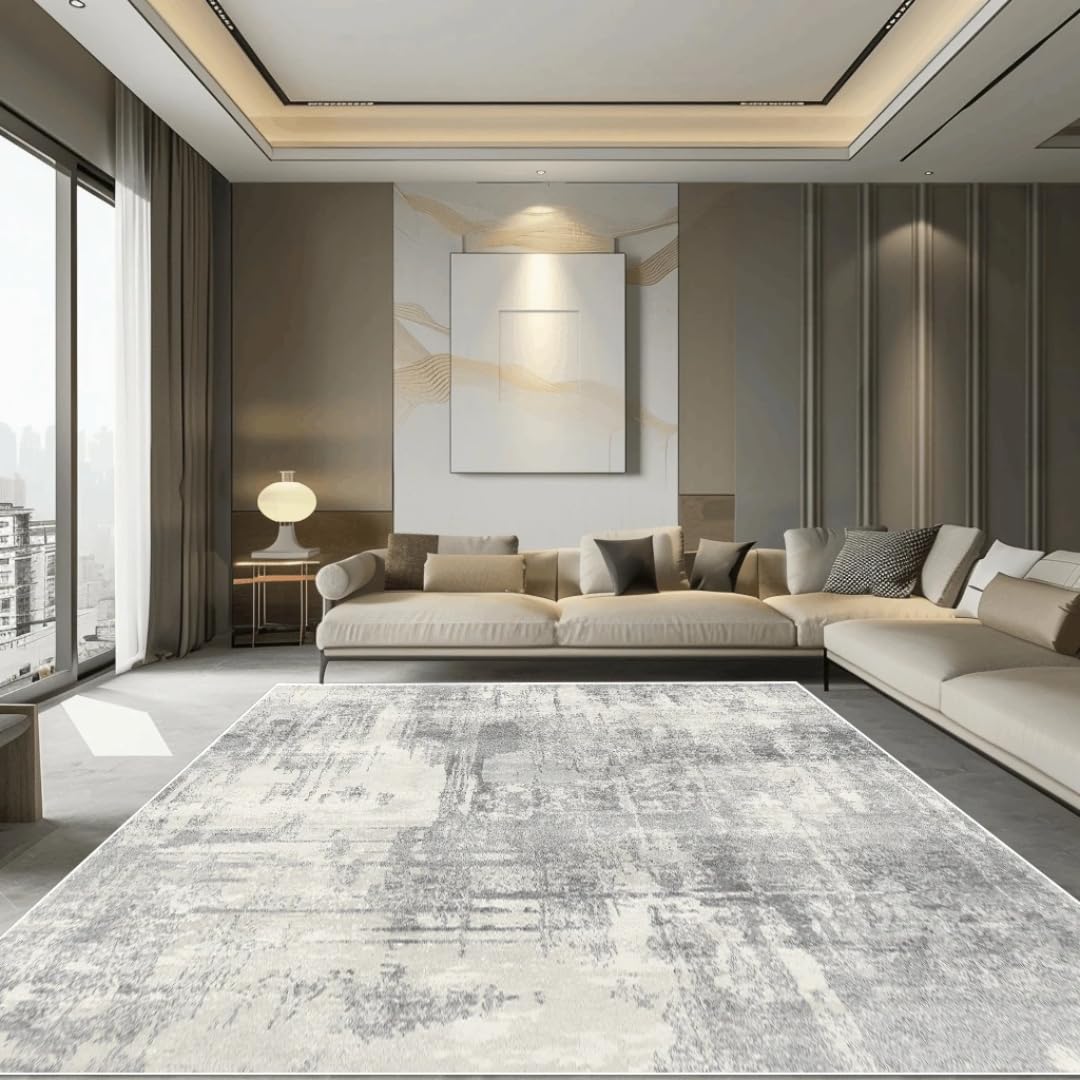 Tapis de salon moderne flanelle anti-froid pour réchauffer le sol du canapé et de la chambre