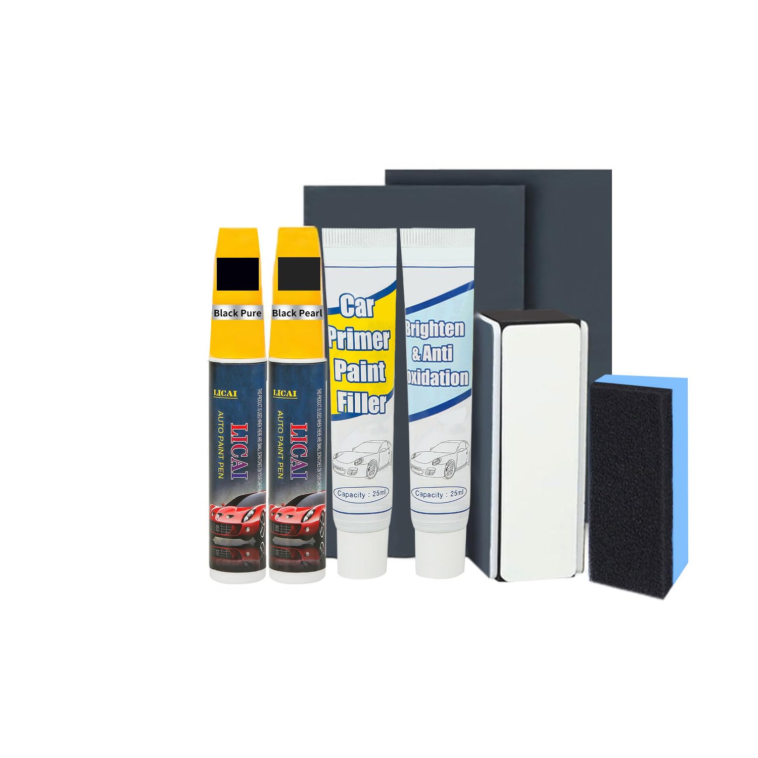 Lalieffacely Auto Kratzer Entferner Reparatur für Paint Scratches (12, Schwarz)