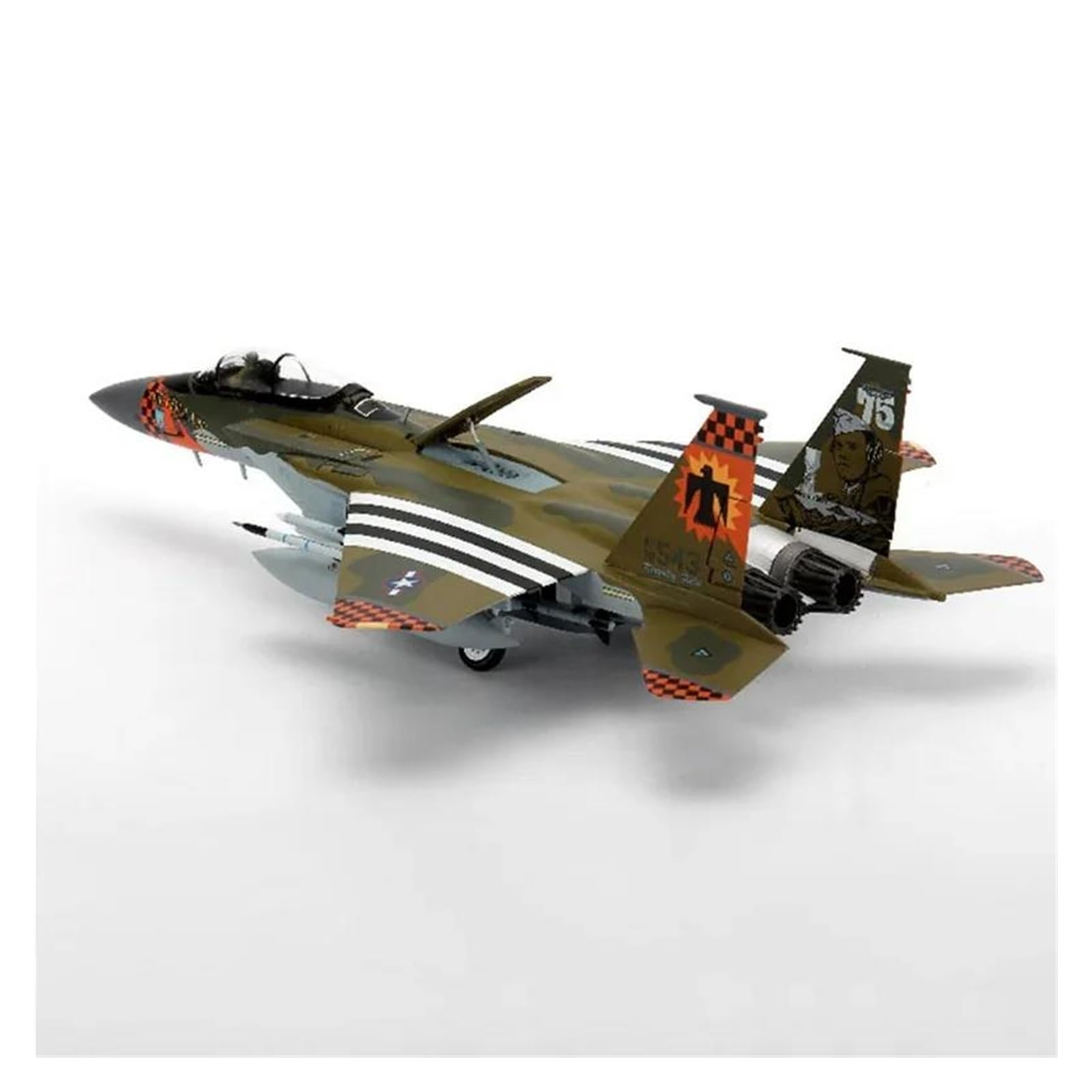 Must-Have for Collectors 1/72 per F15 F-15C F-15 con Supporto da Caccia pressofuso in Lega di Metallo Modello di Aereo per Aerei Kit di Costruzione di Modello Verde (Verde A)