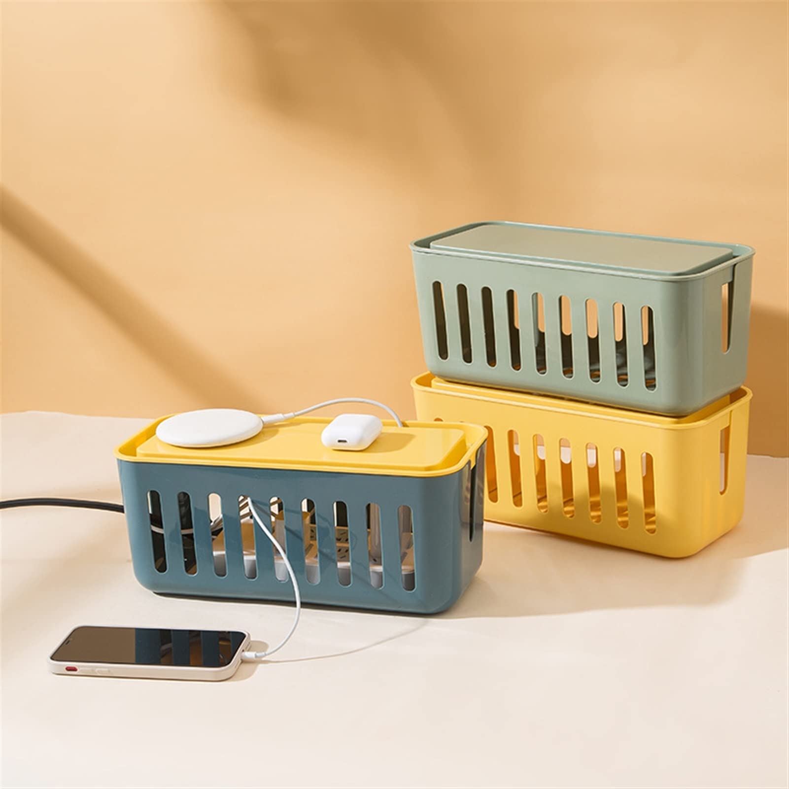 Kabelmanagementbox Kabelaufbewahrungsbox Hohlstromkabelbox Home Desktop Storage Rack Kabelaufbewahrungsbox Ladebuchse Management Kabelbox Kabelaufbewahrungsbox (Color : A)