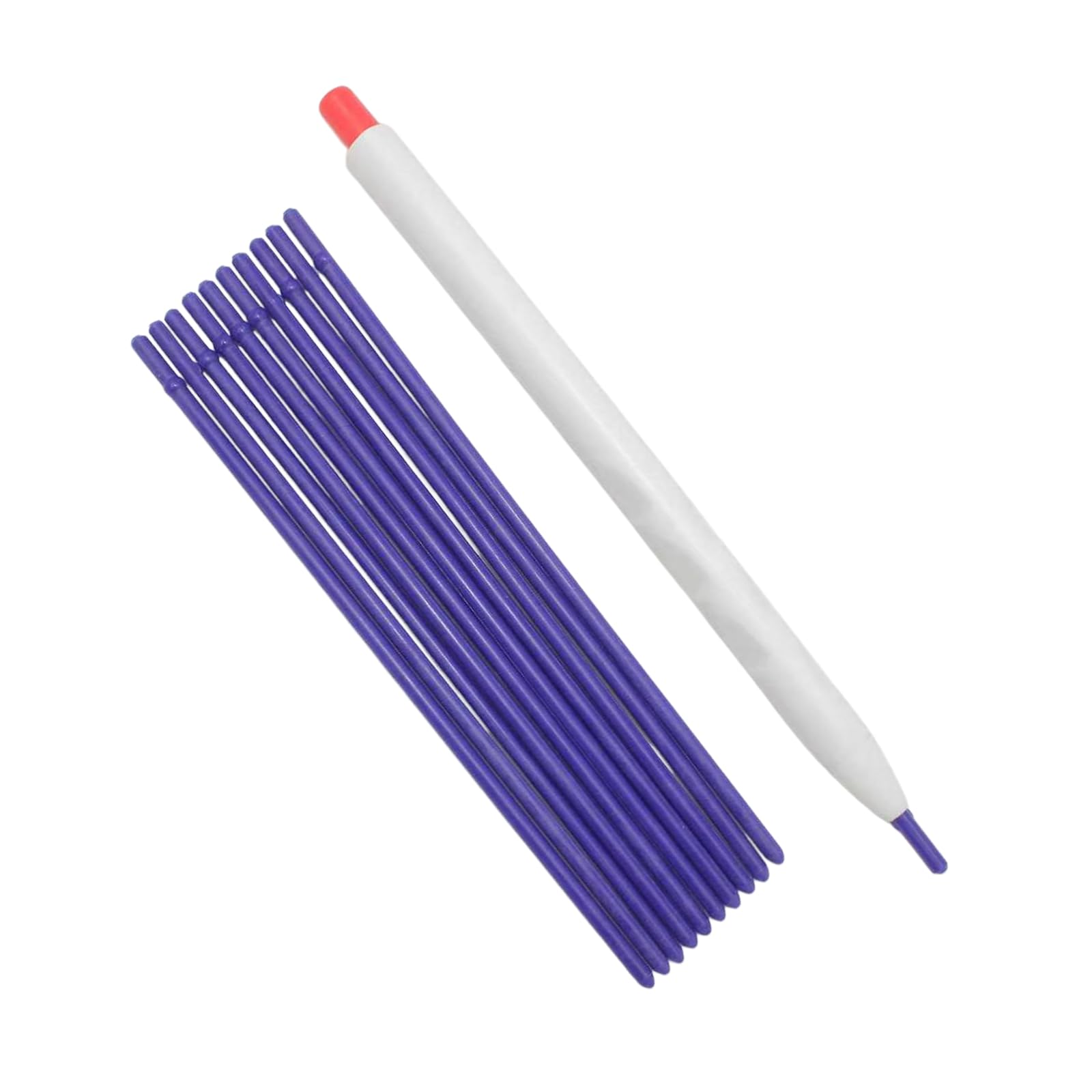 Fabric Marking Chalk Pen Refillable Sewing Tool, Heat Erasable, Press Design, 10 Refills Included for Quilting Tailor Chalk Pen Sewing Marker Refillable Fabric Guide Quilting Tool Dressmaking Marker