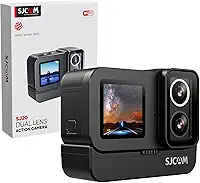 SJ~CAM SJ20 FHD Ultra Night 4K Câmera de Ação Portátil, Dupla Tela, Camera de Ação Esportiva,Bastão de Selfie com 8H de Autonomia,Lente Dupla F2.0/F1.3 4K,Zoom 8X
