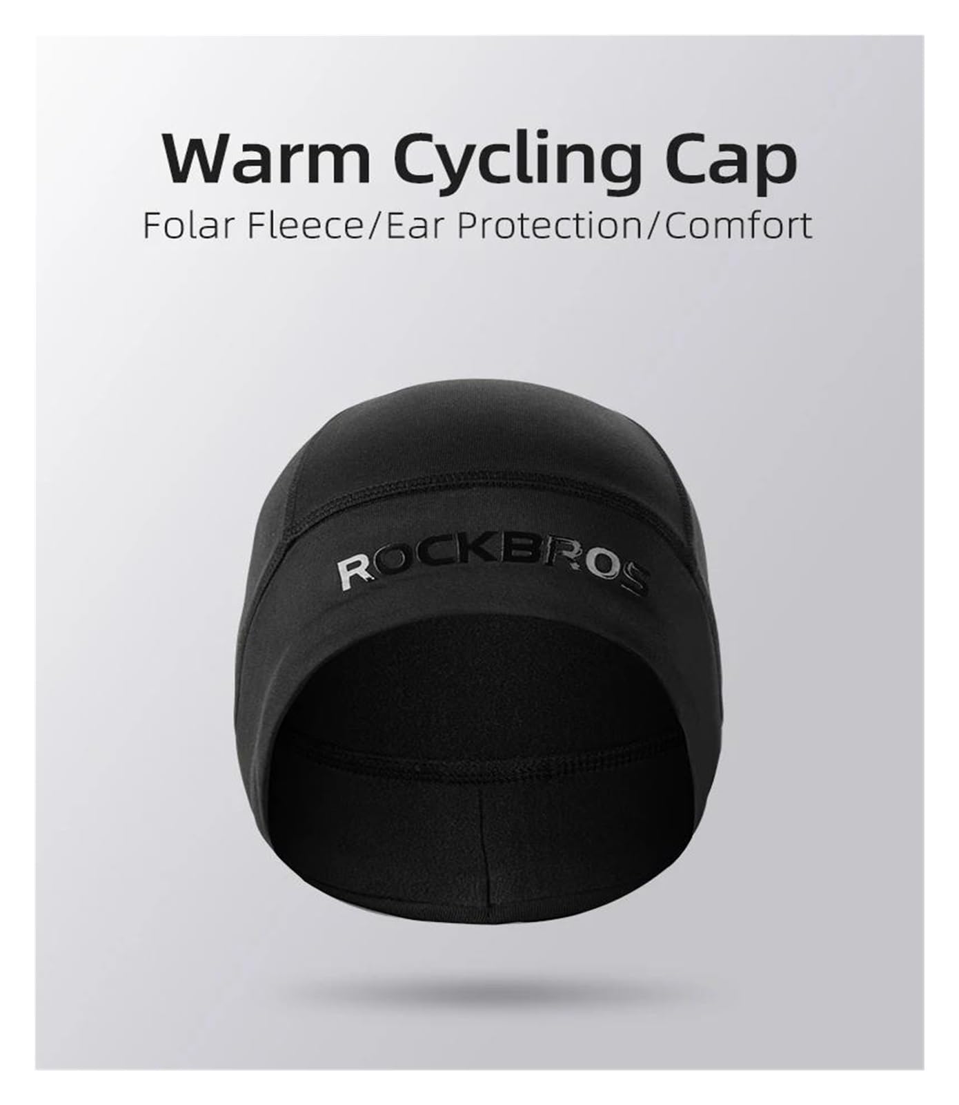 Montagne Moto Masque Facial Respirant Casquette de Cyclisme pour Hommes et Femmes, Chapeau Coupe en Polaire Thermique, Couvre-Chef pour vélo, Course à Pied, Ski, Hiver(Black)